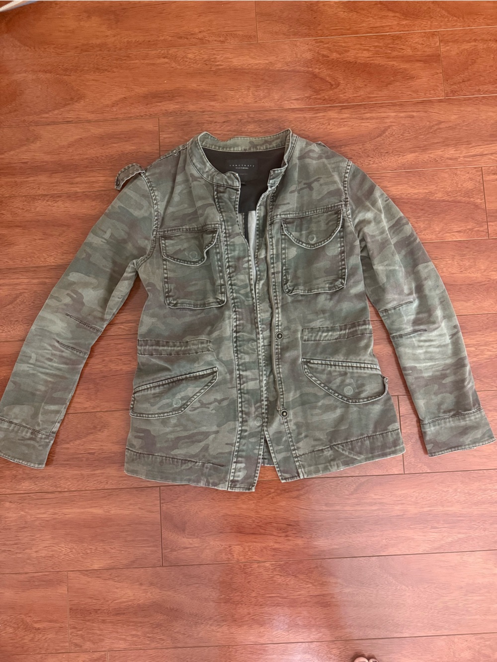 Sanctuary Olive Camo Utility Jacket (XS)